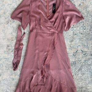 NWT Women’s medium lulus Elegant Pink Wrap Dress
